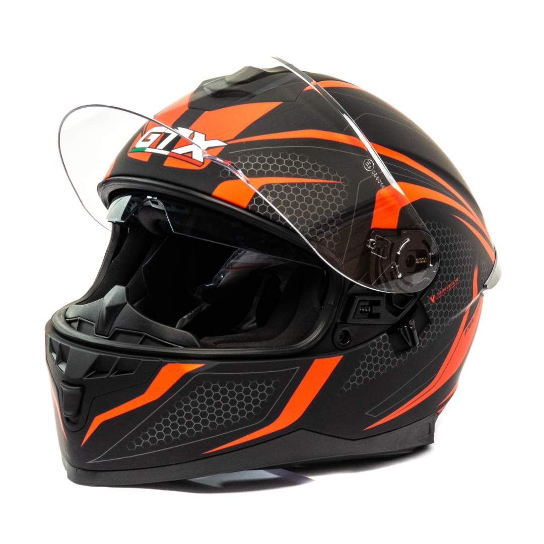 Шлем мото интеграл GTX 5672 №4 (L) BLACK/RED GREY