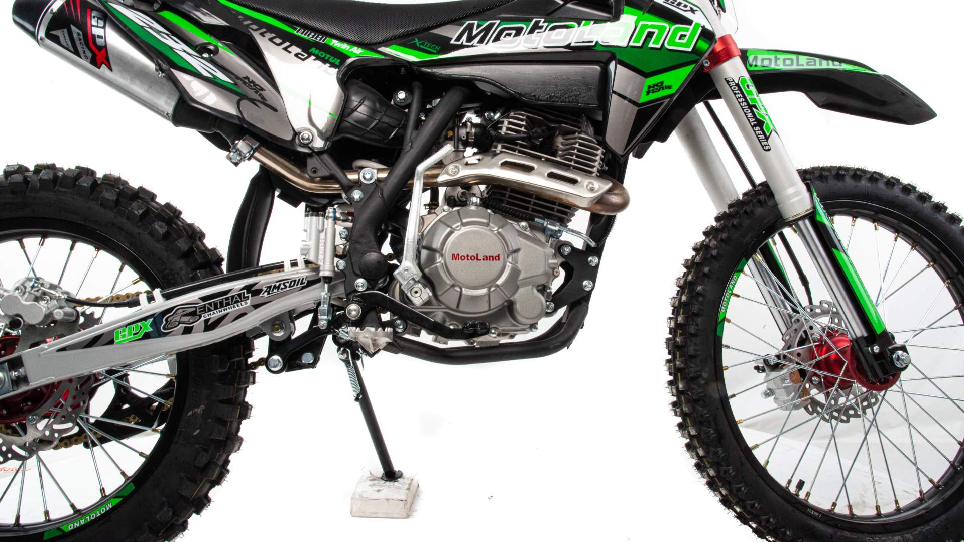 Мотоцикл Кросс Motoland XT300 HS (175FMM) (BB-300cc) зеленый РАСПРОДАЖА 